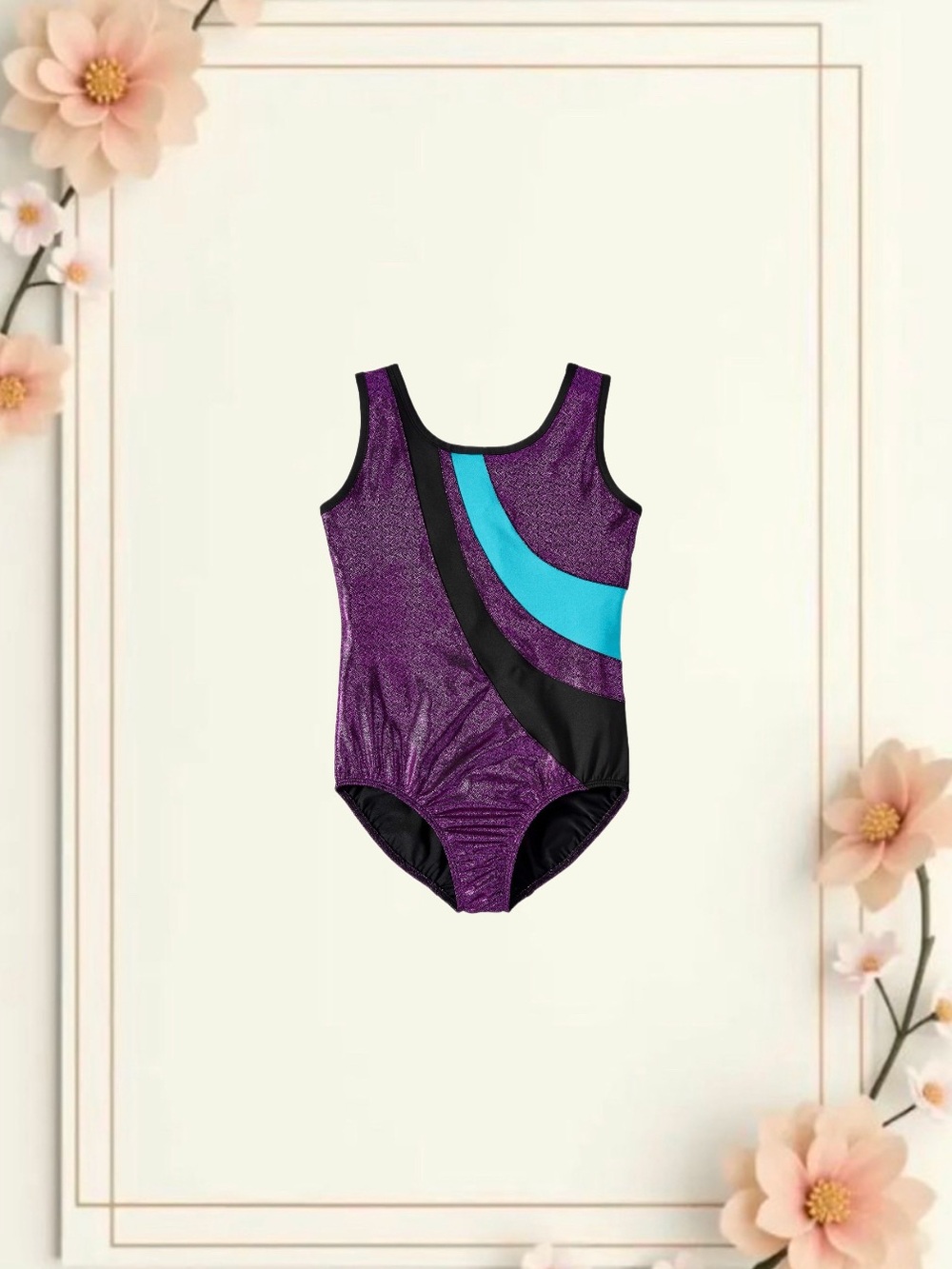 Girls 2pc Leotard/Shorts Matching Set